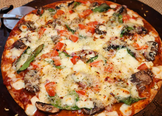 Low-Carb Mushroom Pizza