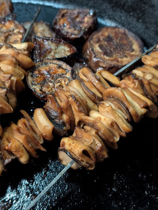 Mushroom Ribbon Skewers